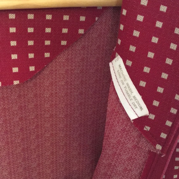 Vintage red w/ white squares belted dress - Picture 8 of 8